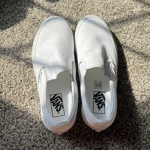 White slip on vans